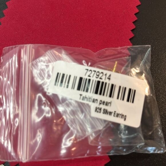 Tahitian Pearl in Vermeil Yellow Gold over 925 Silver Stud Earrings 8-9mm - Picture 11 of 12